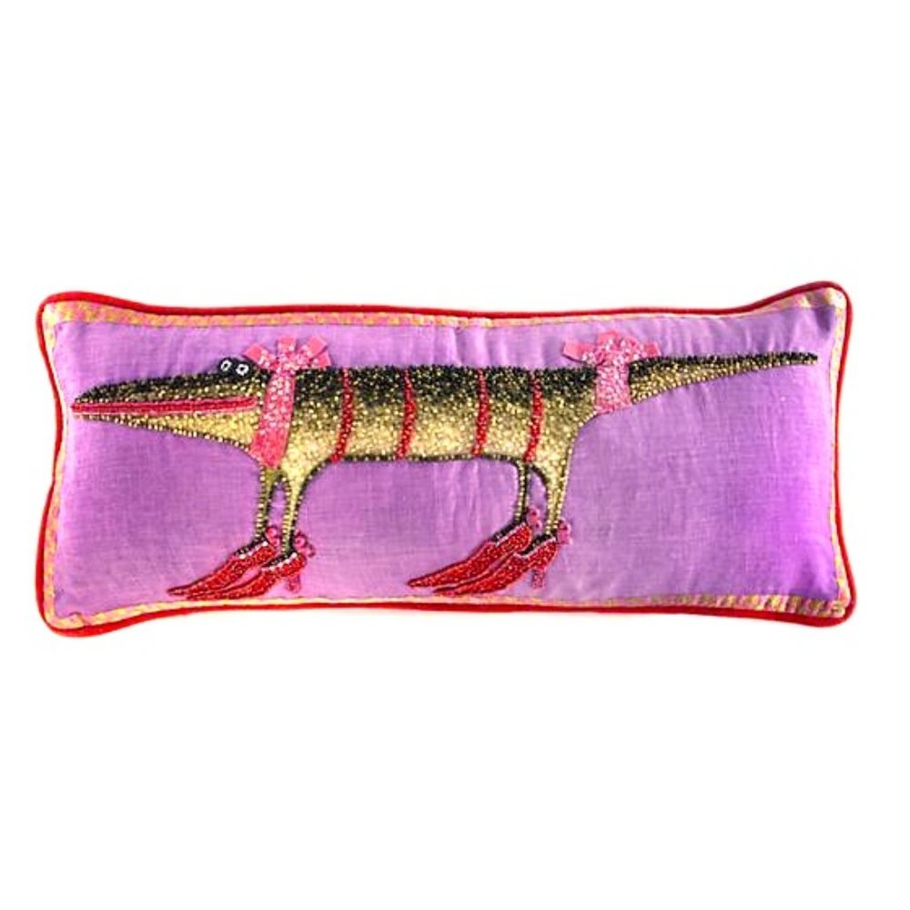 Patience Brewster Gloria Alligator Lumbar Pillow